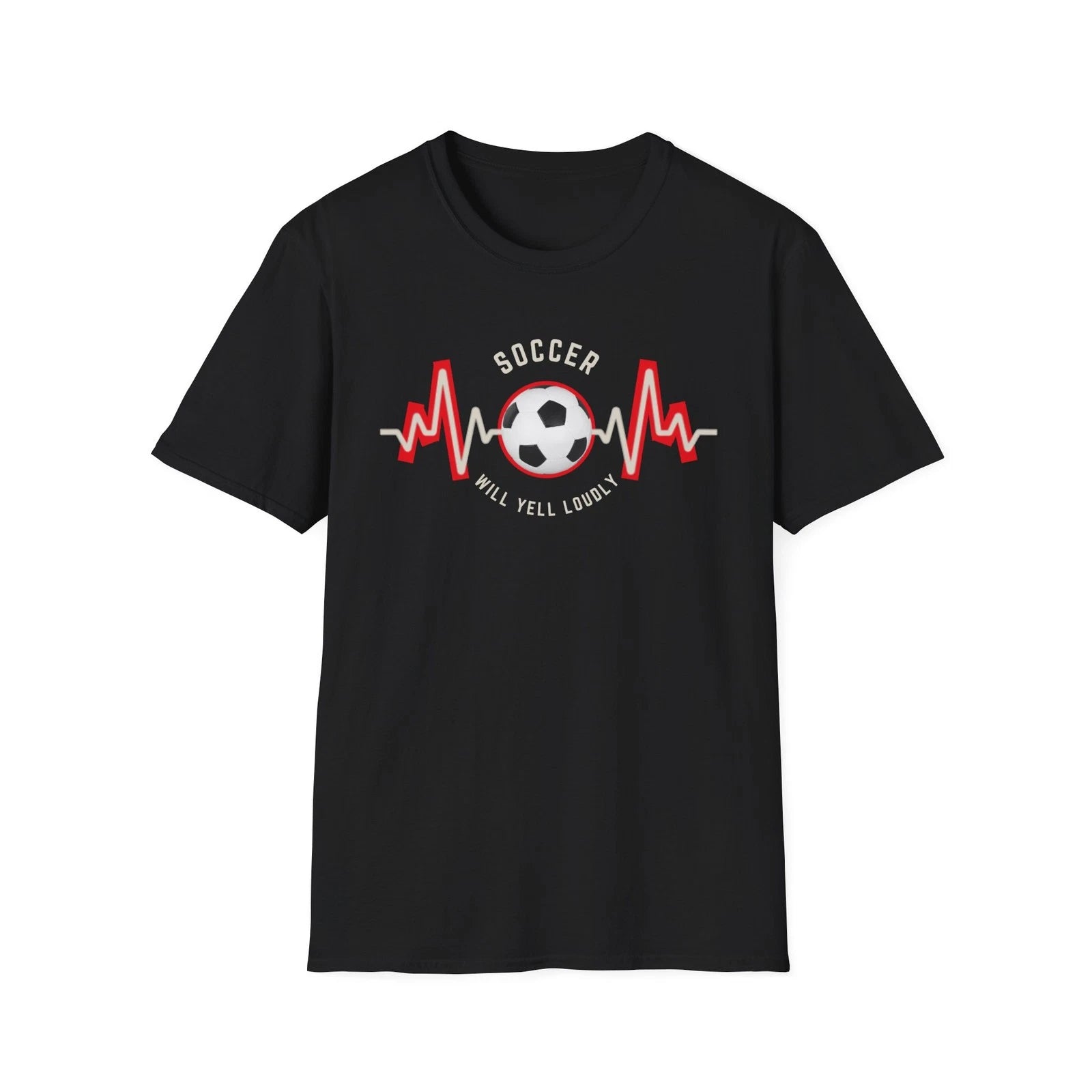 Soccer Heartbeat T-Shirt Soccer Fans, Sports Lovers, Gift for Athletes