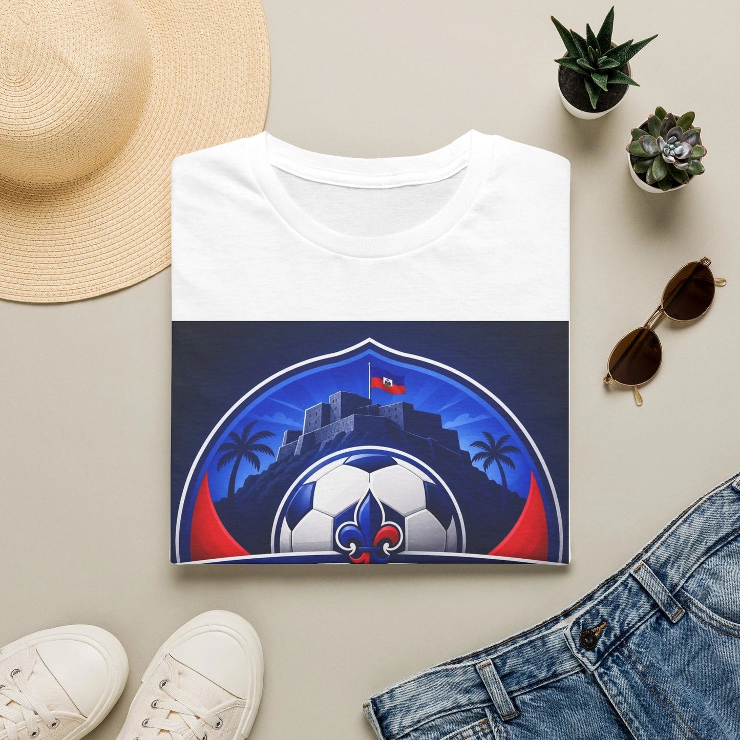 Haiti Soccer Crest T-Shirt | World Cup 2026 Football Tee