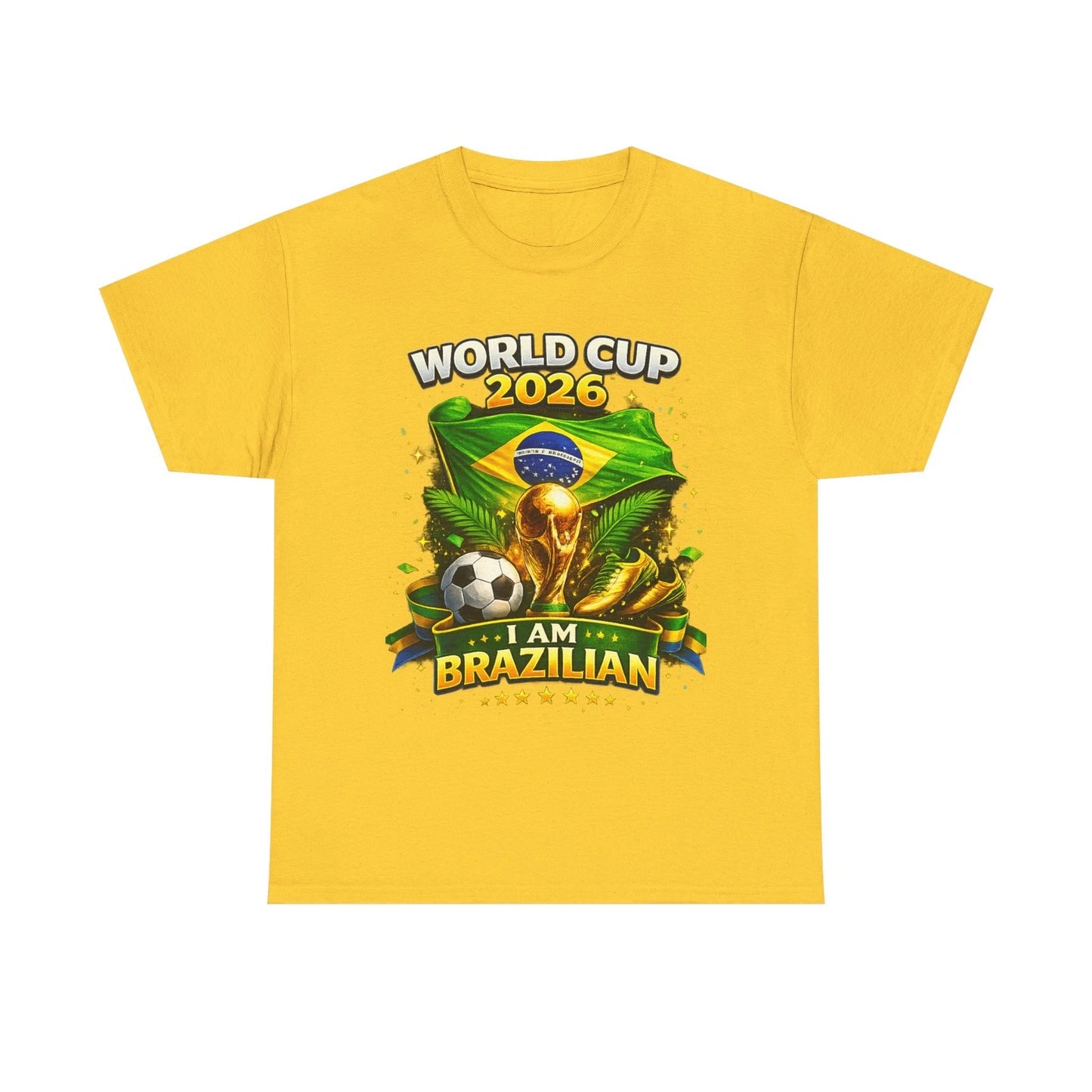 World Cup 2026 Brazil I Am Brazilian T-Shirt | Soccer Fan Tee