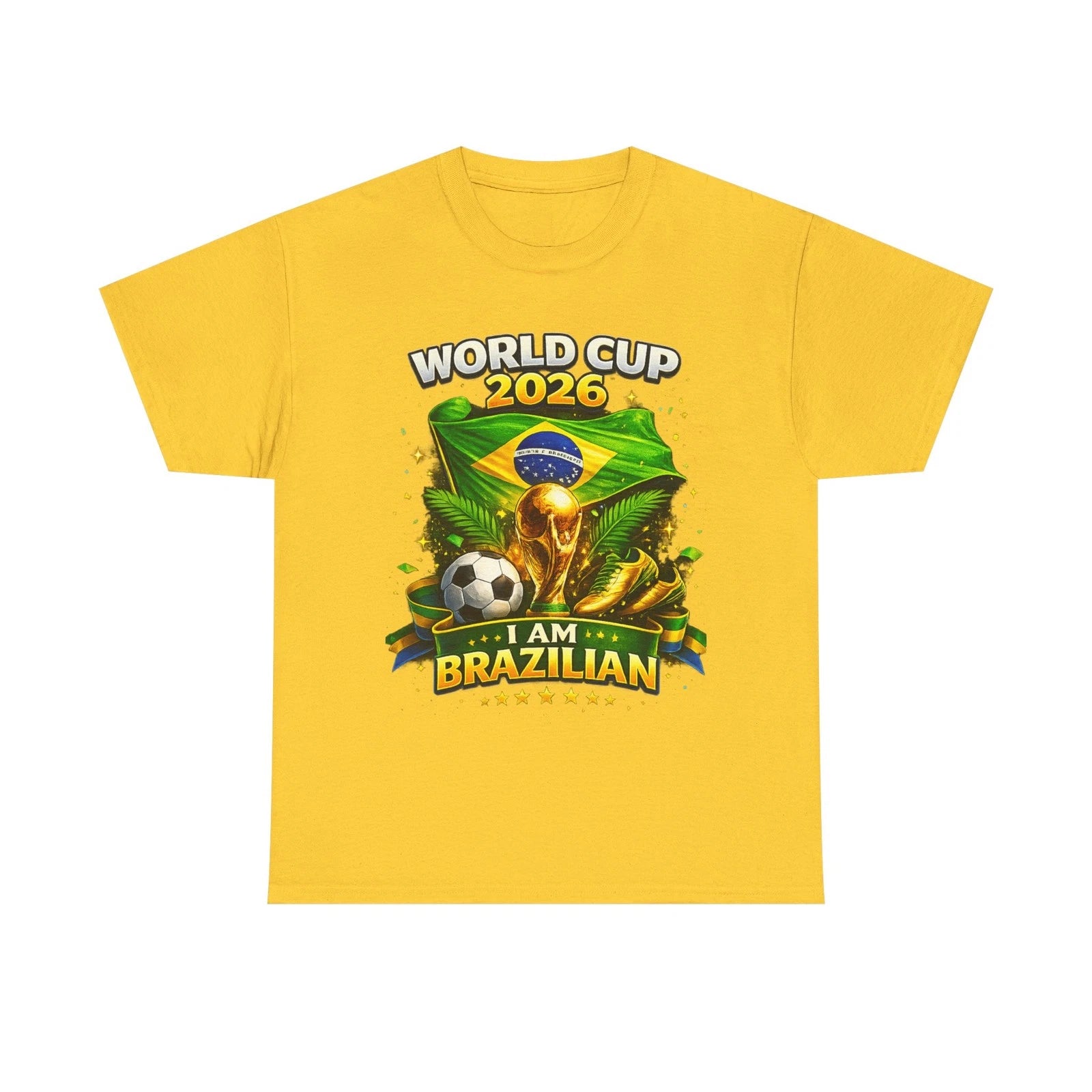 World Cup 2026 Brazil I Am Brazilian T-Shirt | Soccer Fan Tee