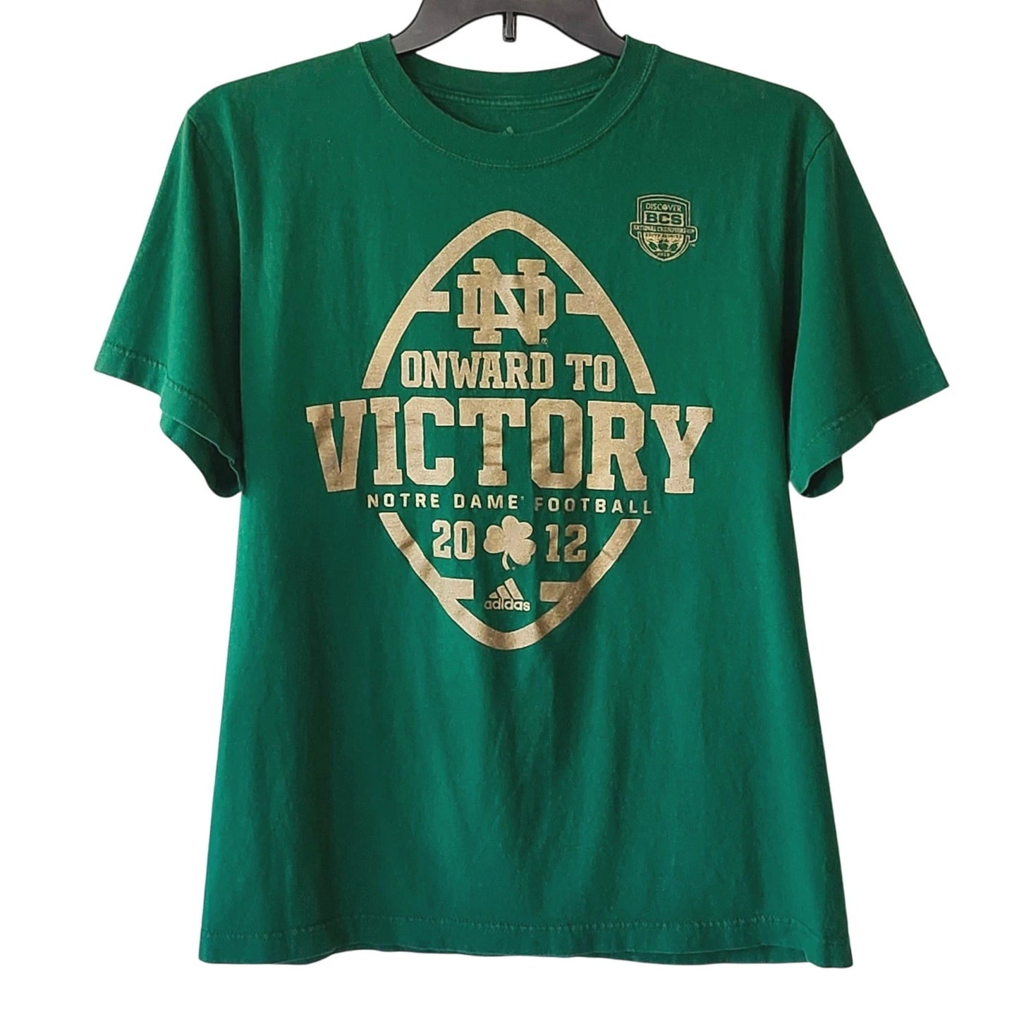 ADIDAS Notre Dame Fighting Irish T-Shirt Mens Large Onward to Victory Football