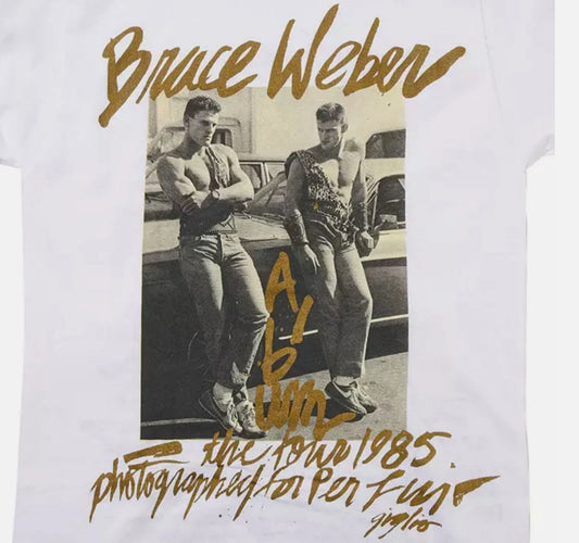 Bruce Weber White Classic T-Shirt Cotton Unisex S-5XL