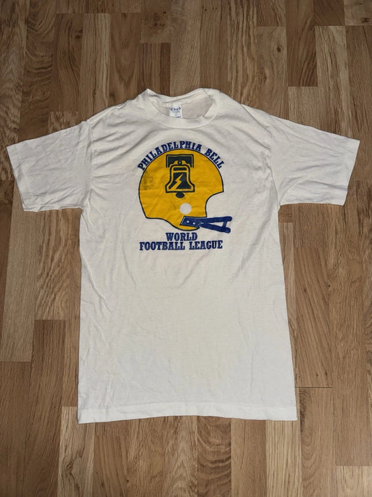 Vintage WFL Philadelphia Bell PA Size L World Football League Very Rare 1970’s