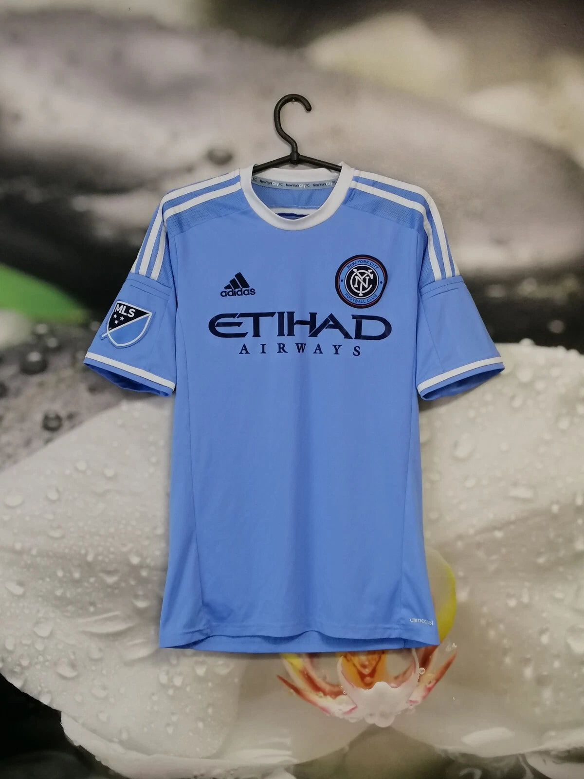 New York City FC USA MLS 2015 home football soccer shirt jersey Adidas size S