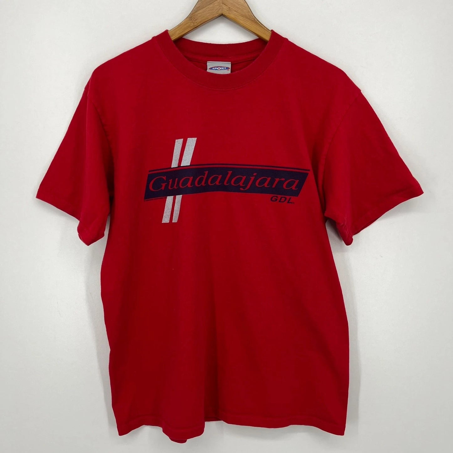 Guadalajara GDL T-Shirt Men's Size L Red Vtg 1998 Mexico Soccer Logo Vintage