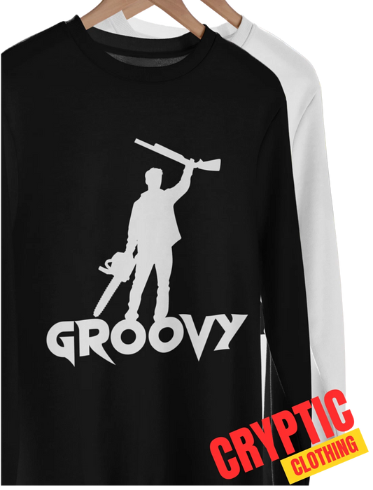 Groovy Army Of Darkness T-SHIRT Evil Dead necronomicon Funny ASH Joke GIFT TEE