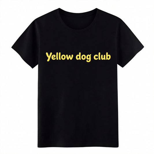 Yellow Dog Club Simple T-Shirt, Minimalist Dog Mom Cotton Tee