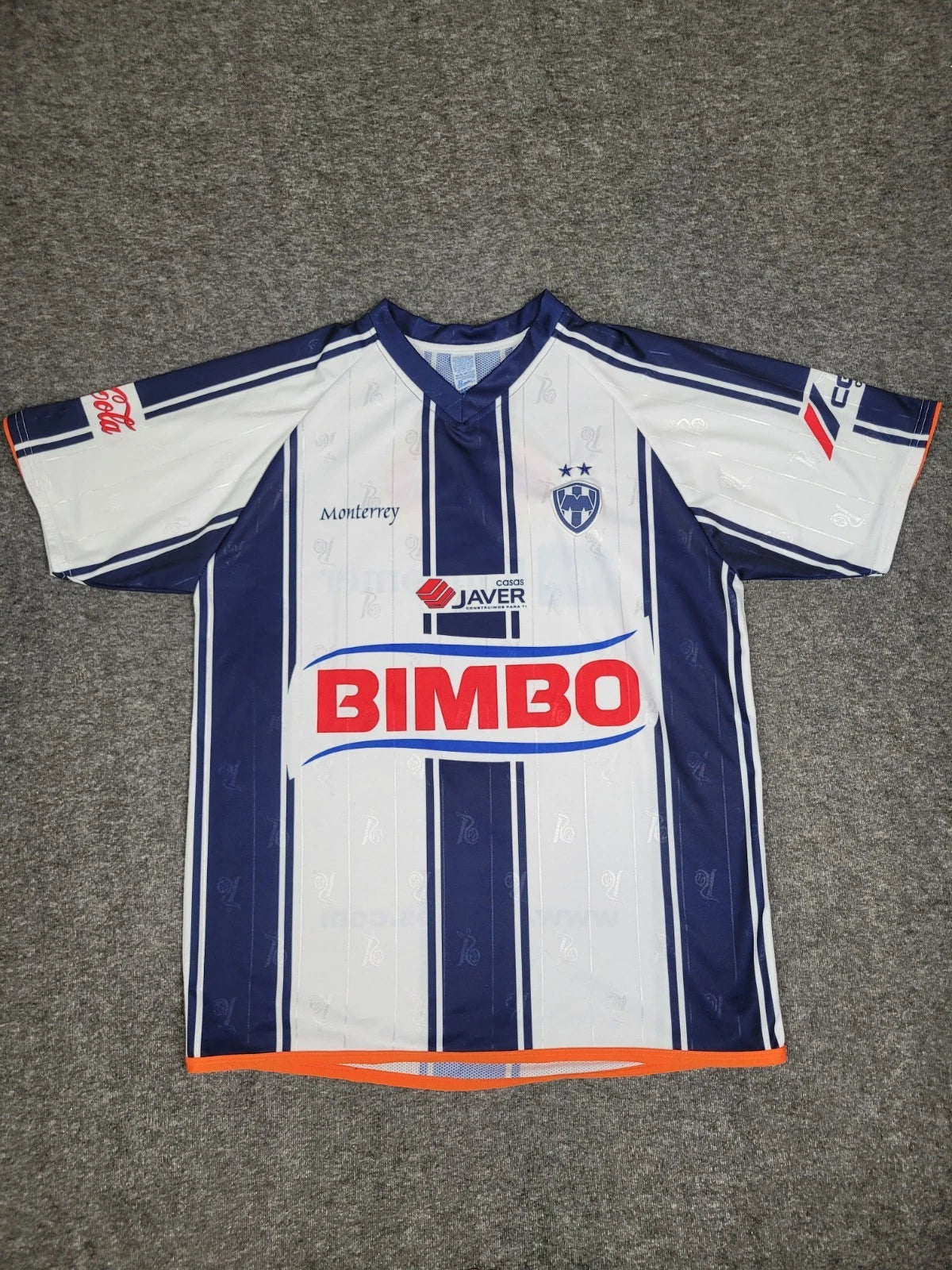 Vtg Remini Monterrey BIMBO Soccer Mens  Jersey Size M Striped Atletica Futbol