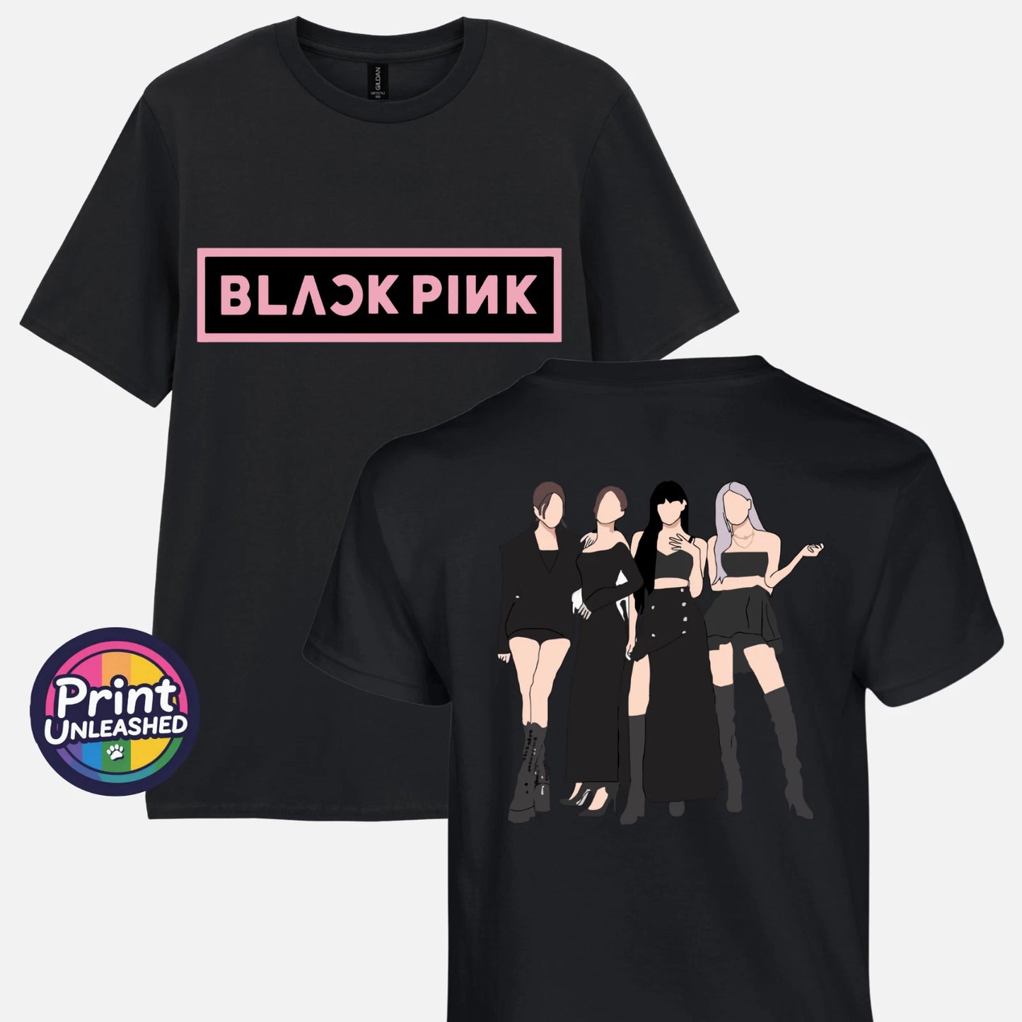 BLACKPINK T-Shirt KPOP Band Graphic Tee Black Pink Unisex Top Kids Teen Adult