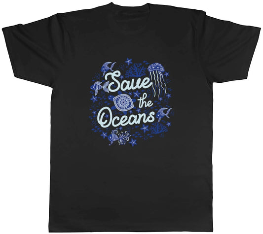 Save The Oceans Earth Day Environment Mens Unisex T-Shirt Tee Gift