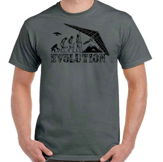 Hang Gliding T-Shirt Hang Glider Evolution Mens Funny Paraglider Paragliding