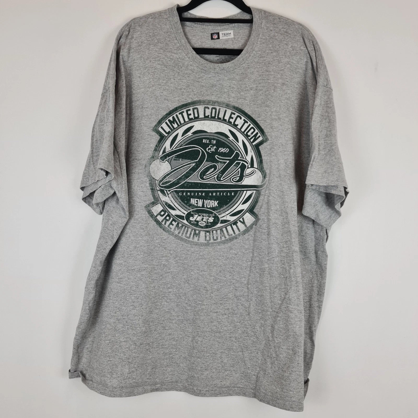 New York Jets Official T Shirt - Grey - MENS XXL 2XL