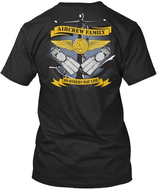 Rescue Swimmer Aircrew Family Tee T-Shirt Made in the USA Size S to 5XL