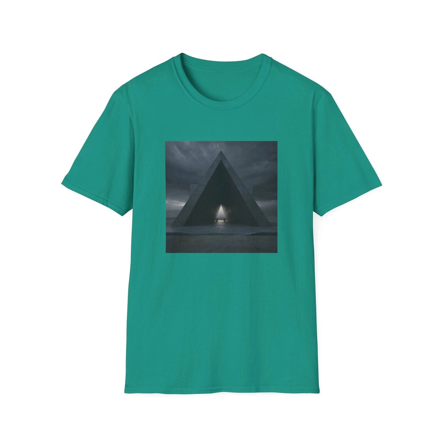 Dark Triangle Portal T Shirt | Geometric Graphic Tee | Minimalist Mystery Art