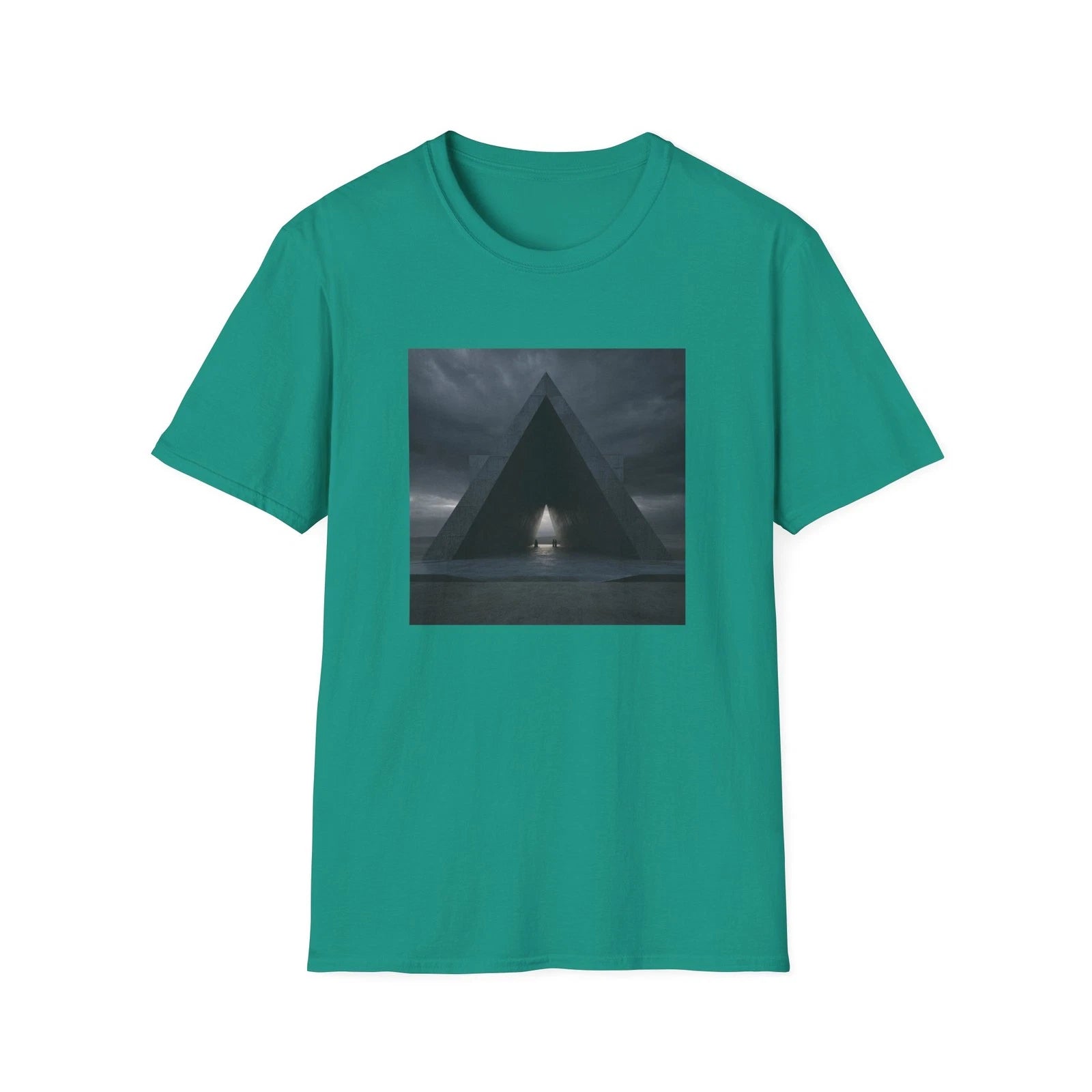 Dark Triangle Portal T Shirt | Geometric Graphic Tee | Minimalist Mystery Art