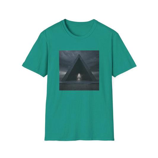 Dark Triangle Portal T Shirt | Geometric Graphic Tee | Minimalist Mystery Art