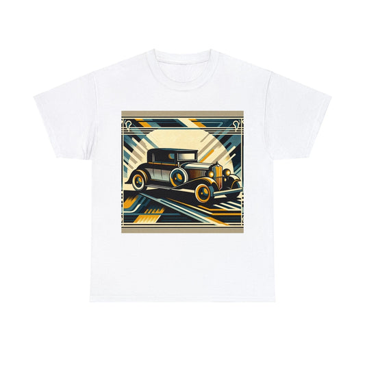 Unisex Adult T Shirt Vintage Car Art Deco Classic Retro Sleek Classy Stylish