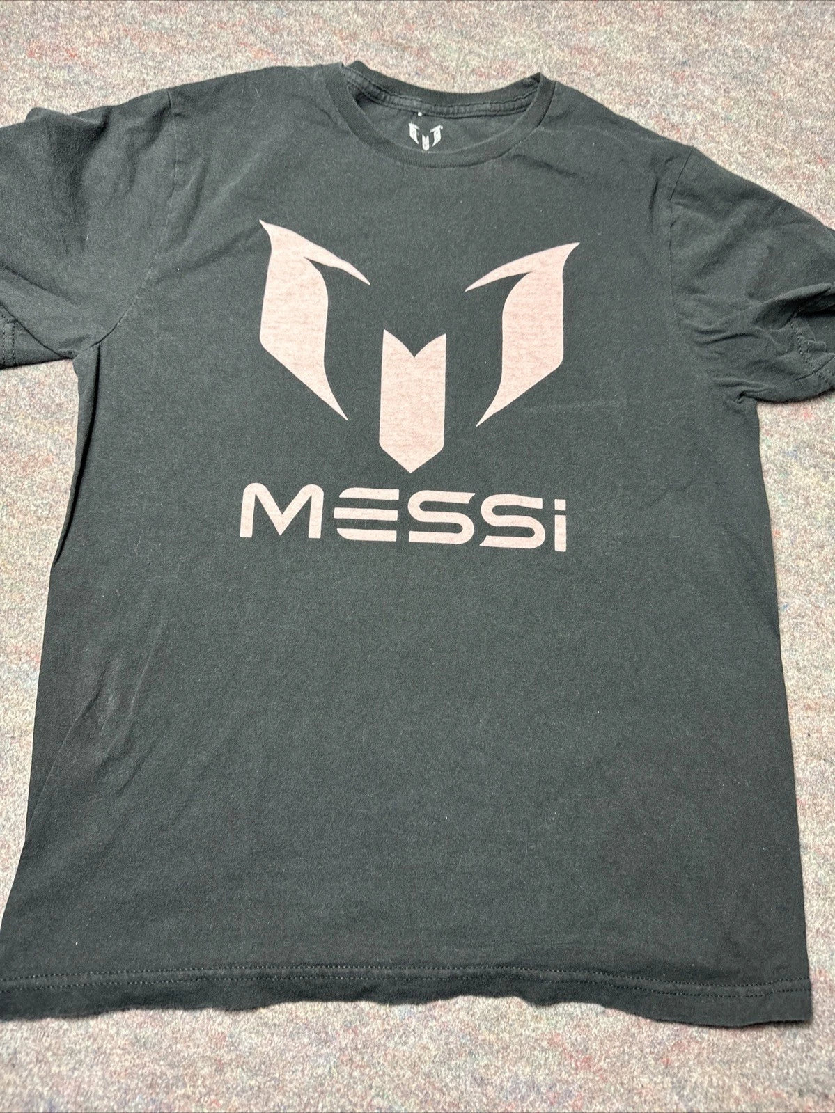 MESSI Collection T-Shirt Men’s Size S Black, Pink Short Sleeve Soccer Jersey