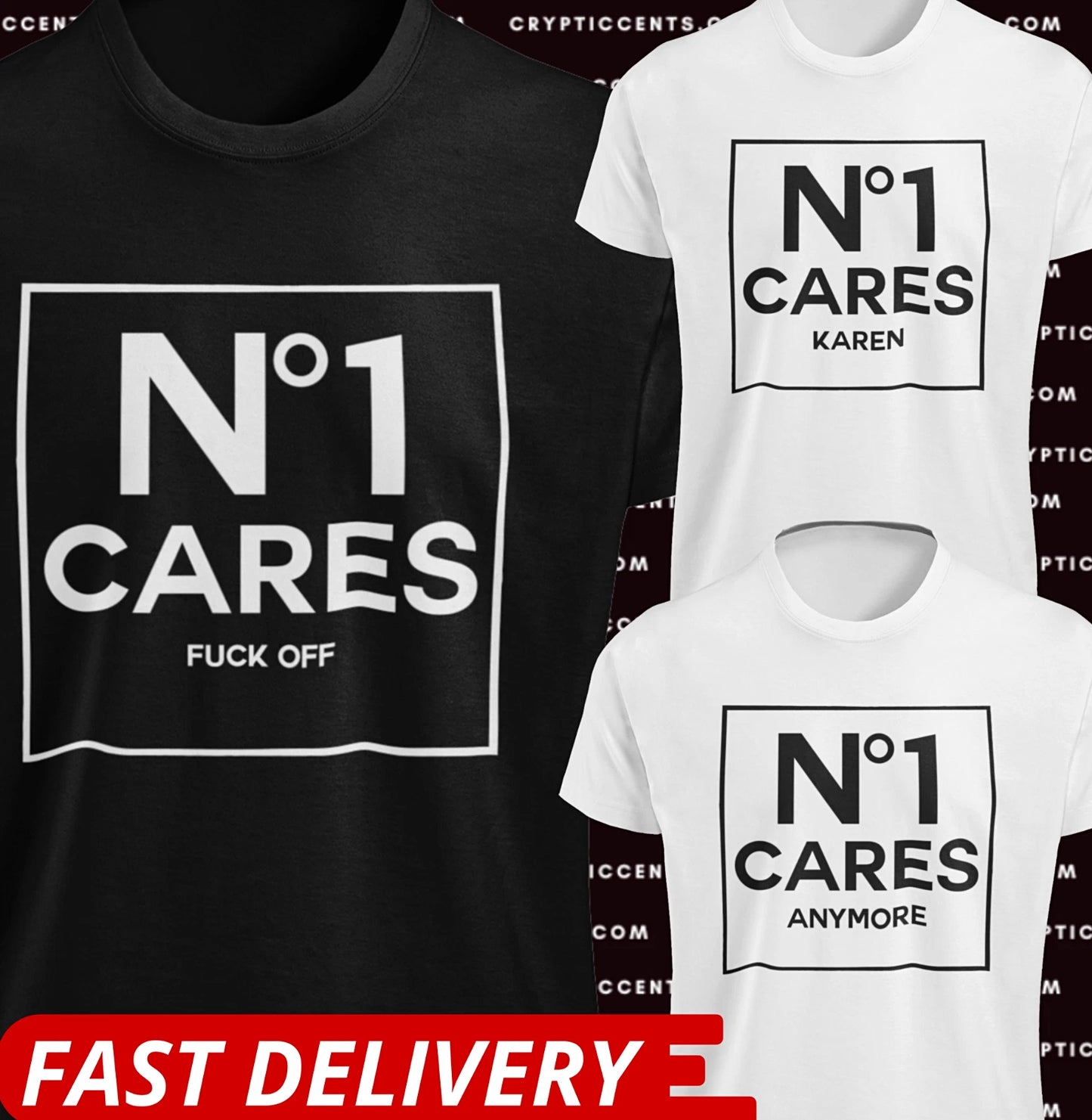 NO 1 CARES Funny Couture Parody T-Shirt S-4XL New Fashion Joke Present Gift TEE