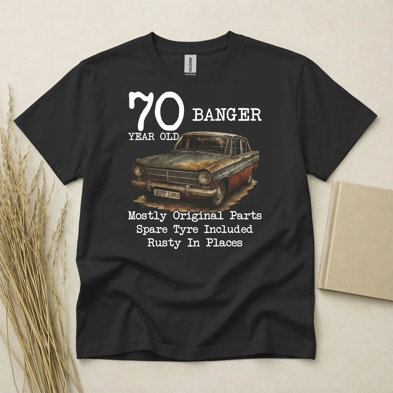 70th Birthday T-shirt Born In 1956 Gifts Classic Car T Shirt 70 Years Old Tee