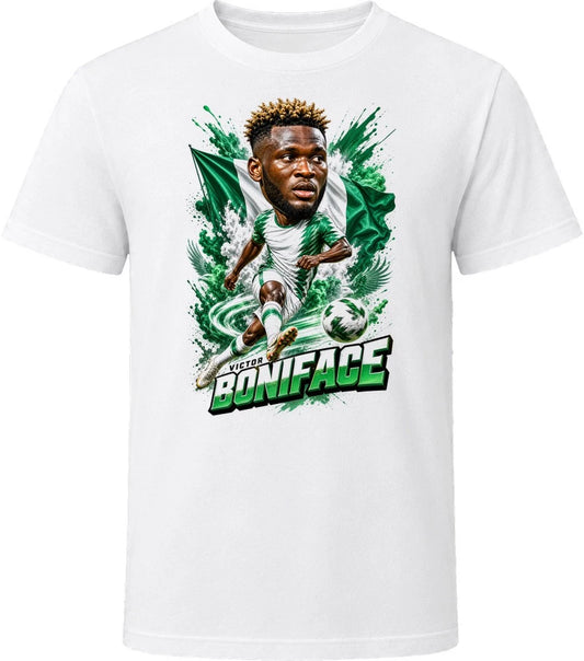 Victor Boniface Nigeria Soccer Caricature 2026 World Cup T Shirt