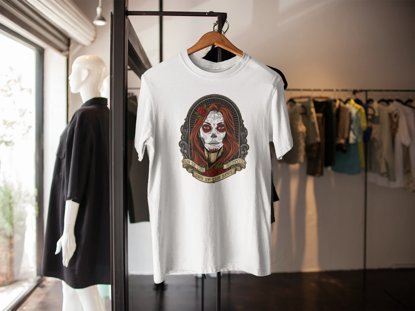 DAY OF THE DEAD SUGAR SKULL INSPIRED T SHIRT DIA DE LOS MEXICAN ADULTS KIDS