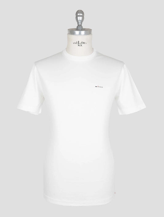 NEW KITON WHITE COTTON T-SHIRT EU 56 - US 46 - 2XL KMZ58