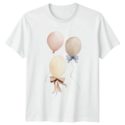 Balloons Watercolor Celebrations Mens T-Shirt Womens Tee Graphic Unisex Top