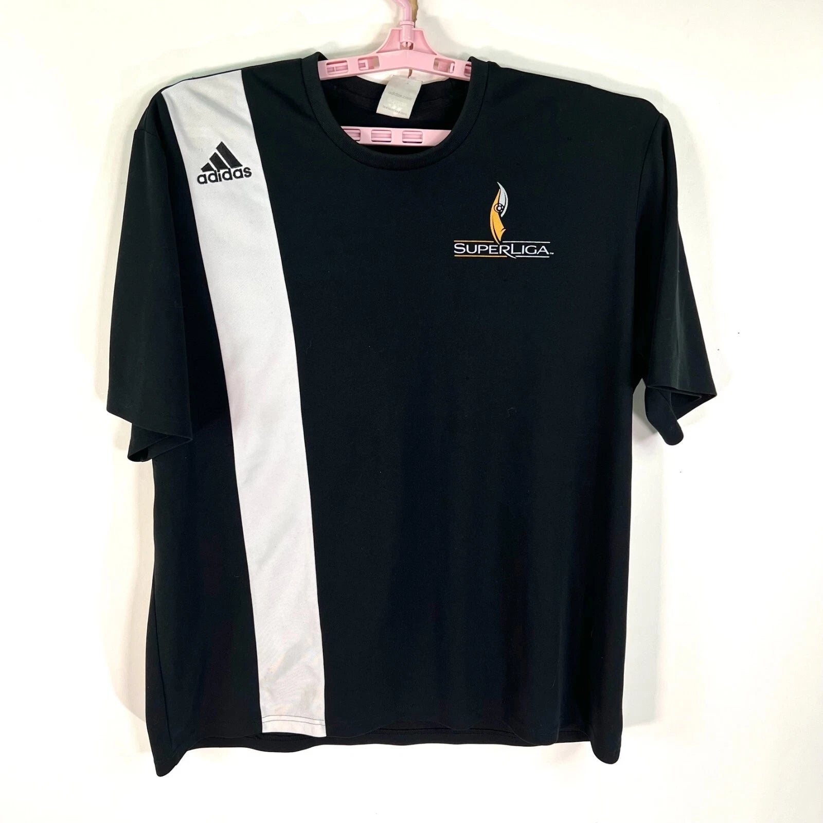 Adidas Superliga Soccer Jersey Mens Size XL Black North American Soccer League