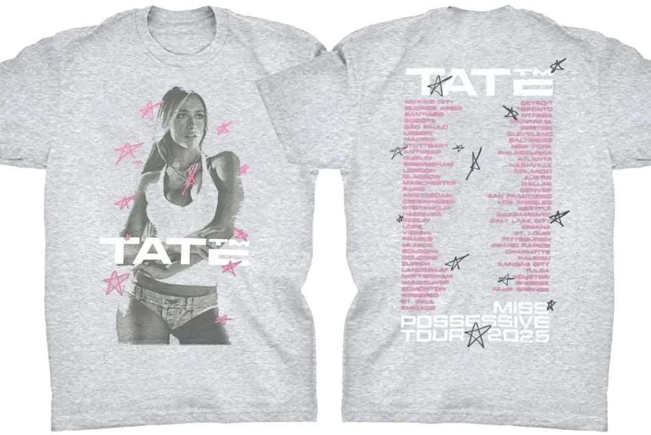TATE McRAE - Oversized 2025 Miss Possessive Tour Shirt tshirt