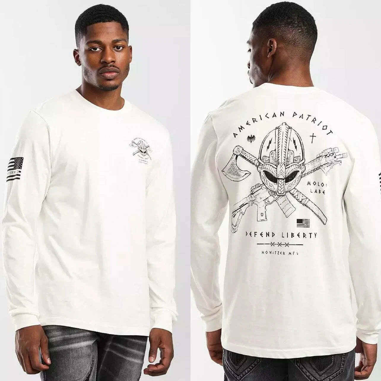 Howitzer Style Men's T-shirt Long Sleeve COIL Military Grunt S, M, L, XL, 2XL