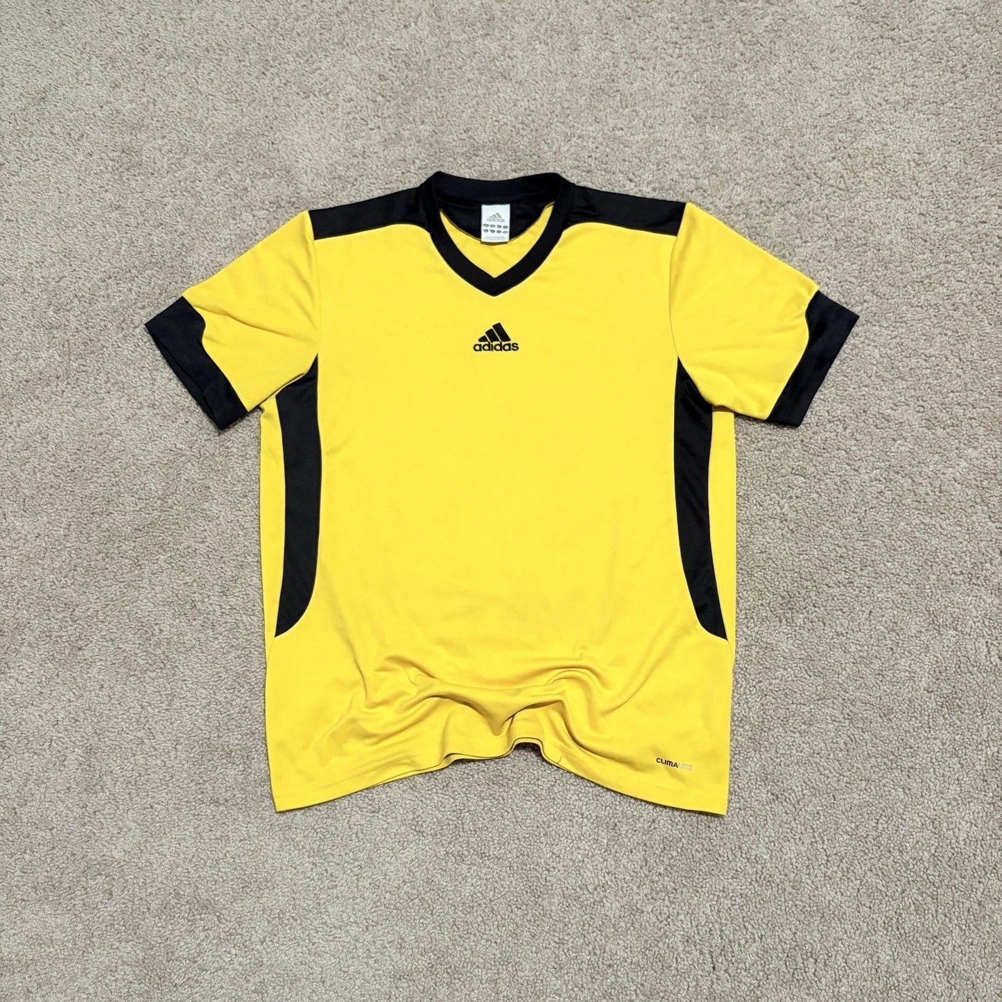 Vintage Adidas Soccer Jersey Tee Y2K Center Logo Football Kit Shirt Rare