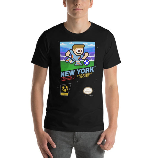 New York City Football Club FC 8-bit Retro League Soccer Football Club T-Shirt