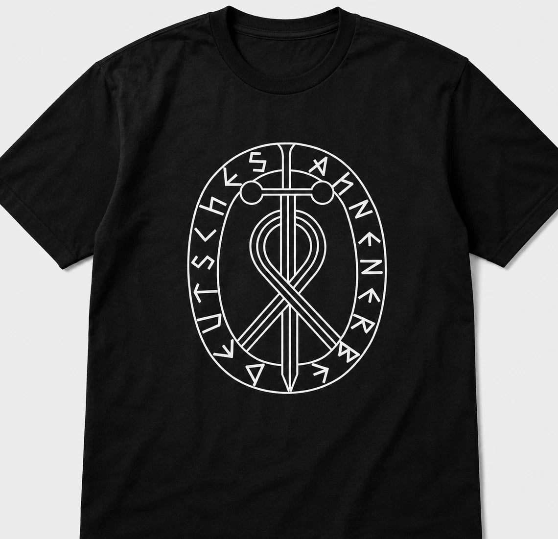 Ahnenerbe Pagan Runes Sword Norse Nordic WW2 WWII German Futhark t Shirt