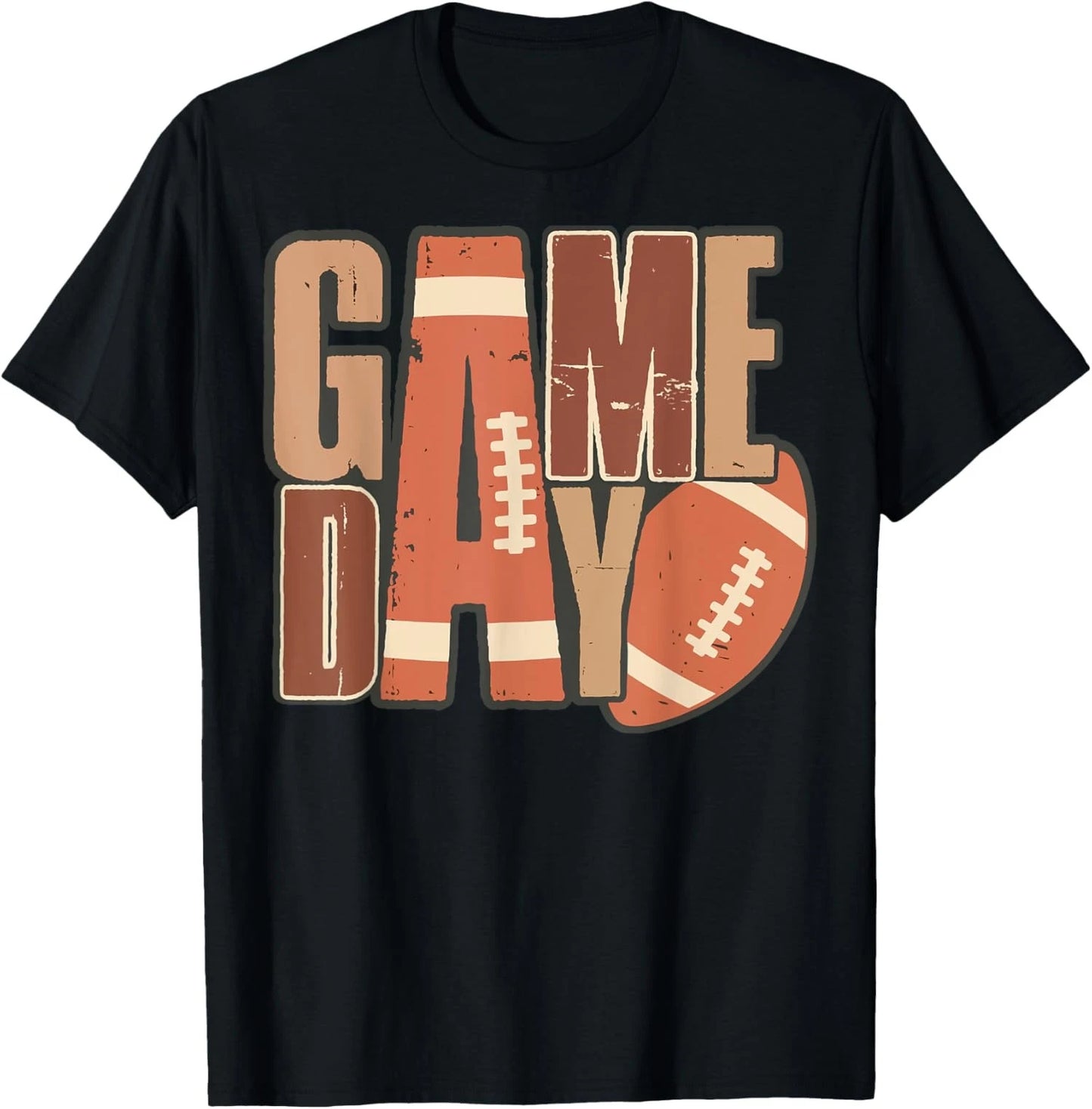 Vintage Game Day Football Lightning Bolt Funny Sport Unisex T-Shirt