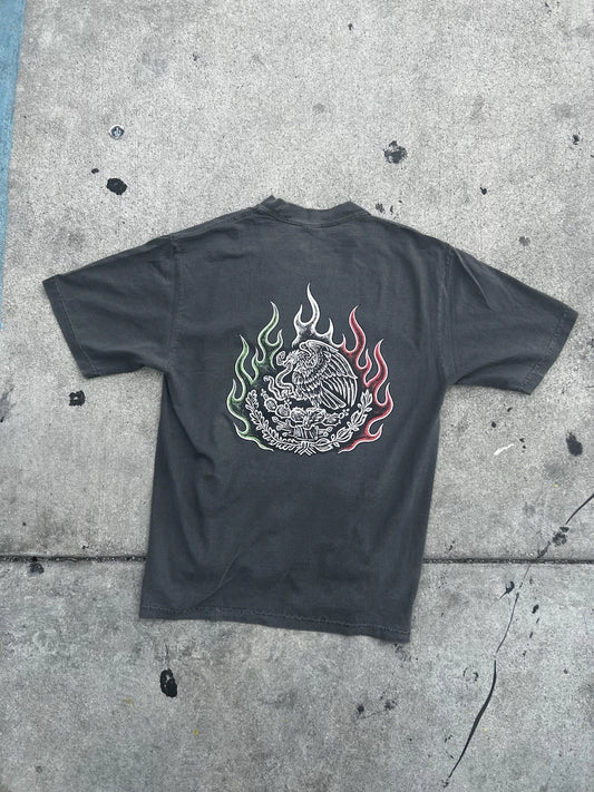 Mexico Shakawear Garment Dye Men’s Black Graphic oversize t shirt