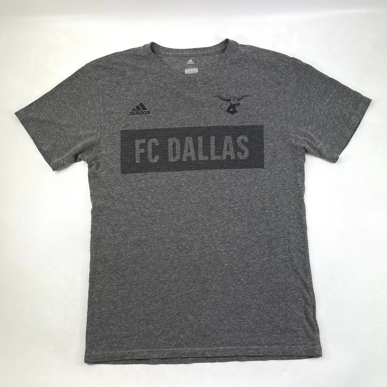Adidas FC Dallas Soccer Club Gray Athletic Sport T-Shirt Men's Size S