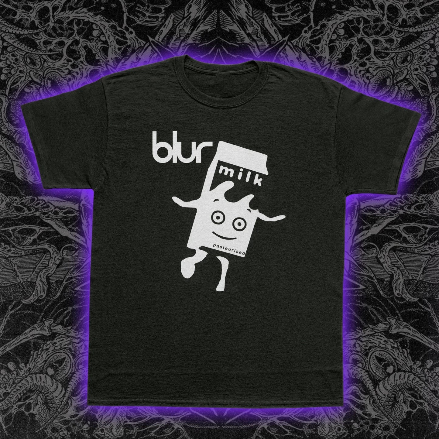 Blur Milky T-Shirt M.O.R. Britpop Indie Rock 90s Music Damon Albarn Tee S-5XL