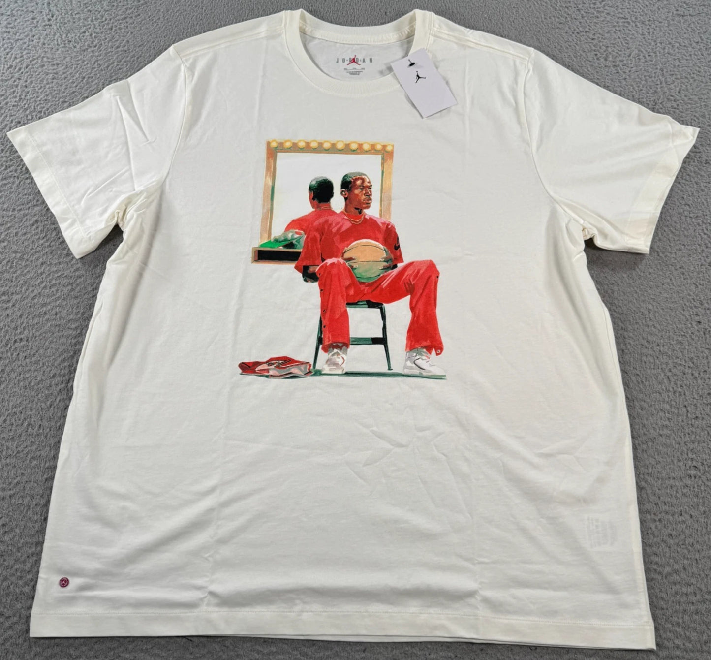Air Jordan Artist Series By Jacob Rochester Shirt Men's 2XL White Graphic Tee