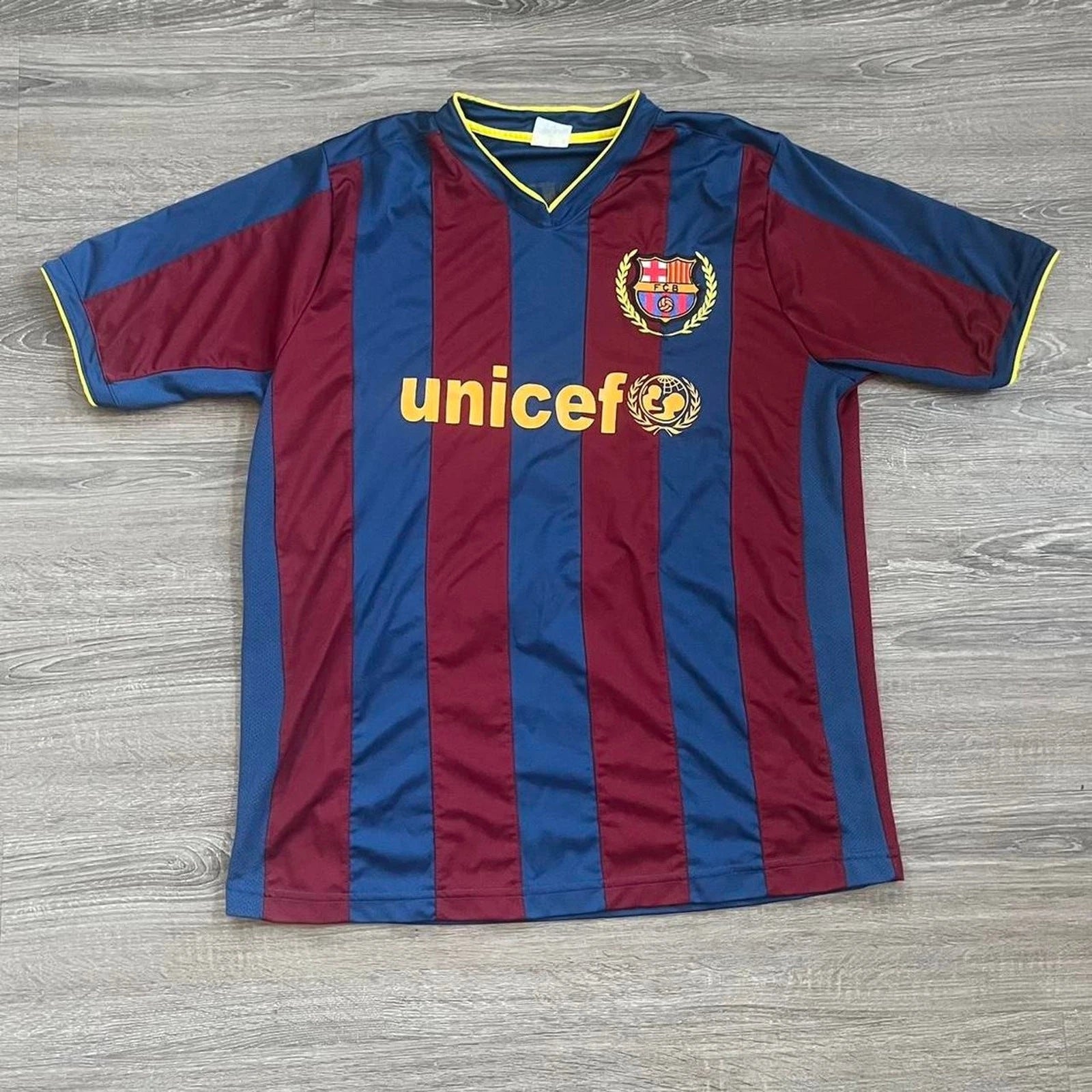 Vintage 90s Y2K Barcelona FC Football Soccer Jersey Kit Large