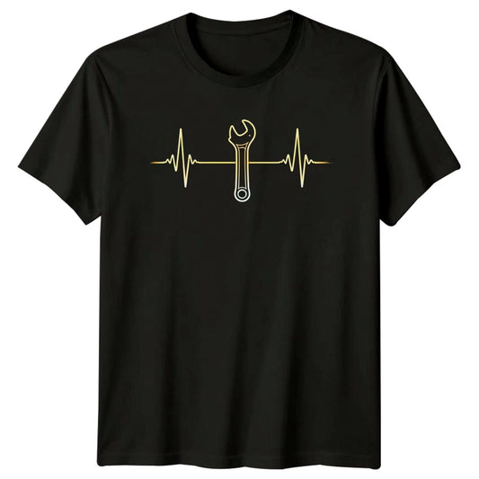 Plumber Heartbeat Mens T-Shirt Handyman Plumbing Fathers Day Gift For Him