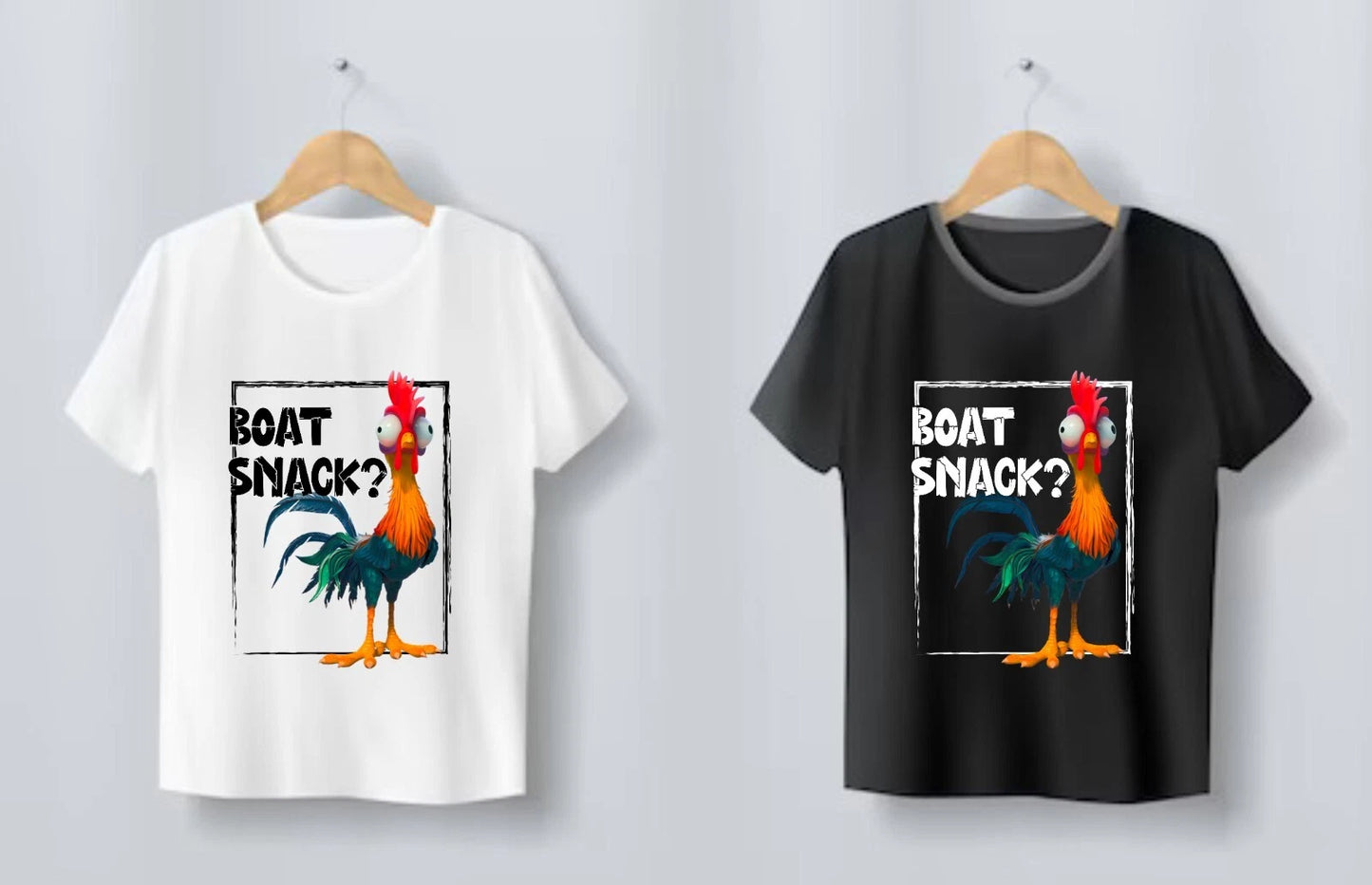 Hei hei T-shirt, Boat snack?, Moana cartoon, Funny character unisex tee Top