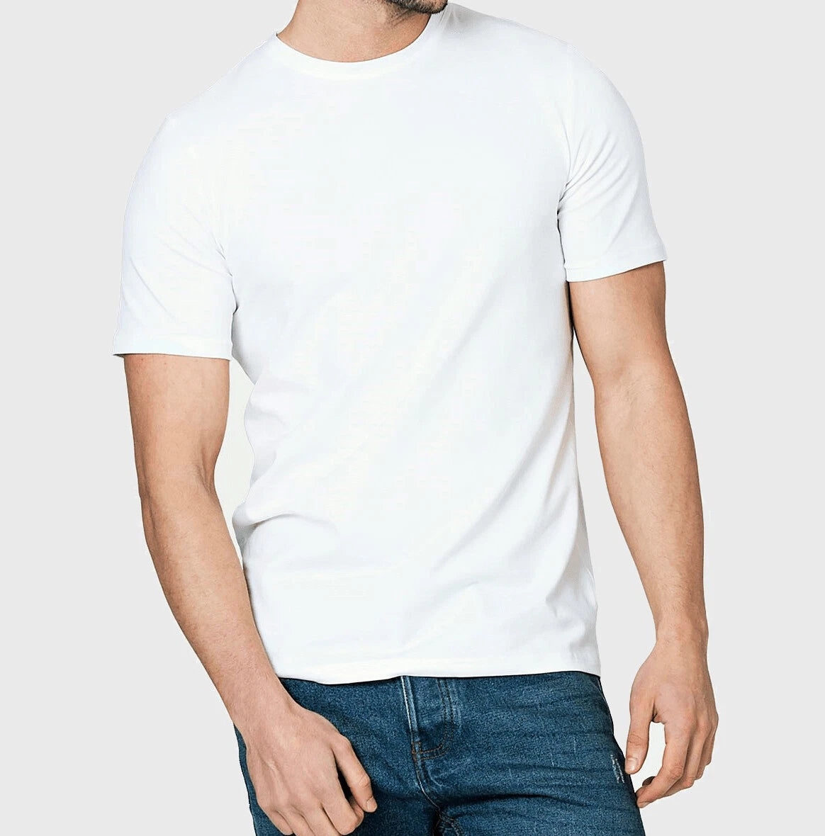 1 , 3 & 5 Pack Mens T-Shirt  Cotton Plain Tee Shirts T Shirt Round Neck Lot