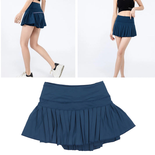 Women's Pleated Skirt Stylish Elastic Sports Skirt For Tennis Fitness