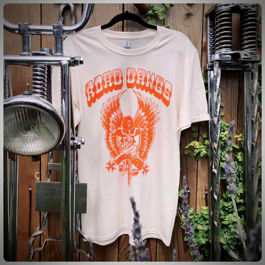 ROAD DAWGS vintage OG style biker tee shirt 3d emblem flash outlaw vest harley