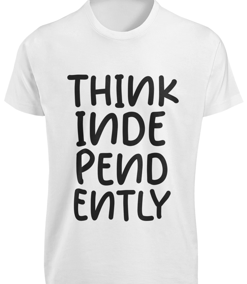 Think Independently Out Side The Box T-SHIRT Free Independent Thought GIFT TEE