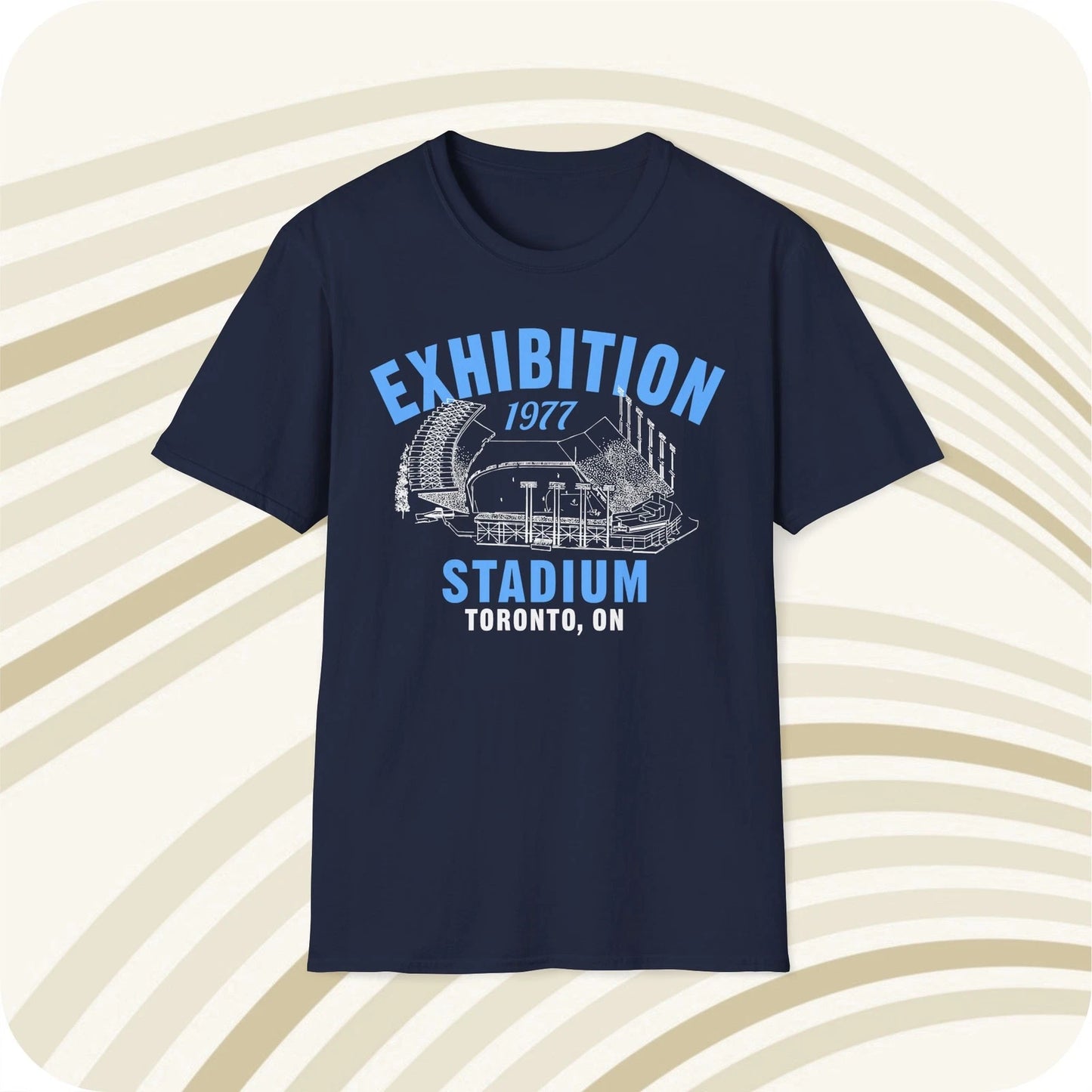 Exhibition Stadium 1977 Classic Cut Baseball T-Shirt - Toronto Blue Jays