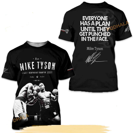 boxing Mike Tyson SIGNED 3D SHIRT black UNISEX All sizes S to 6Xl 1F2004
