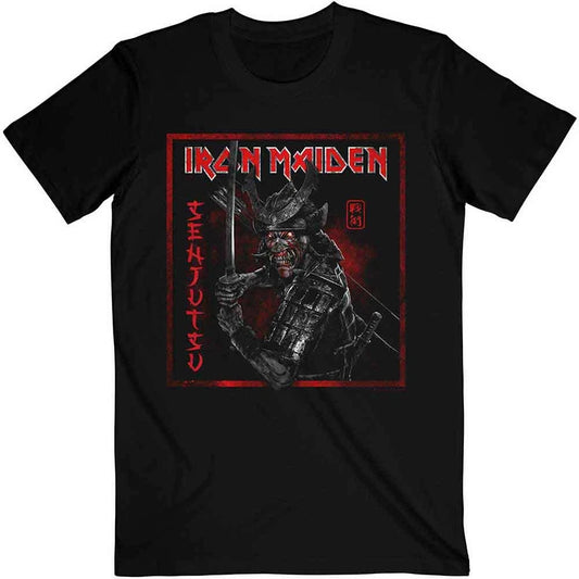 Iron Maiden Senjutsu Cover Distressed Red Official Tee T-Shirt Mens Unisex