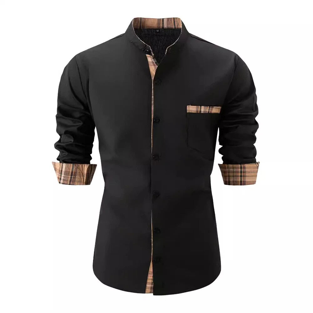 Men's Casual Slim Shirts Long Sleeve Button Down Tops Blouse